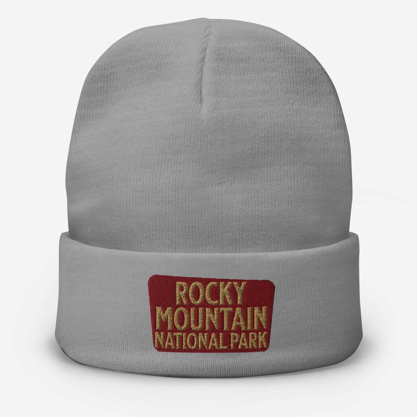 Rocky Mountain Embroidered Beanie Park Service Apparel Gray