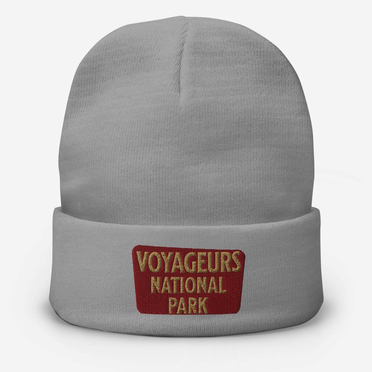 Voyageurs National Park Embroidered Beanie Beanie Park Service Apparel Gray