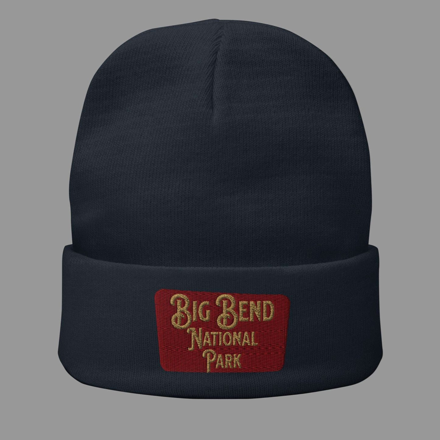 Big Bend National Park Embroidered Beanie Beanie Park Service Apparel Navy