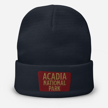 Acadia Embroidered Beanie Beanie Park Service Apparel Navy