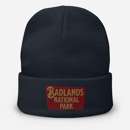 Badlands Embroidered Beanie Beanie Park Service Apparel Navy