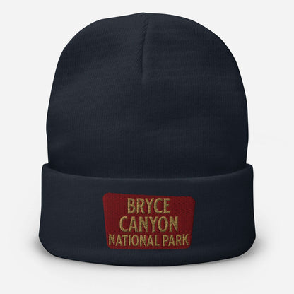 Bryce Canyon Embroidered Beanie Beanie Park Service Apparel Navy