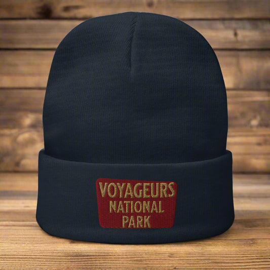 Voyageurs National Park Embroidered Beanie Beanie Park Service Apparel Navy
