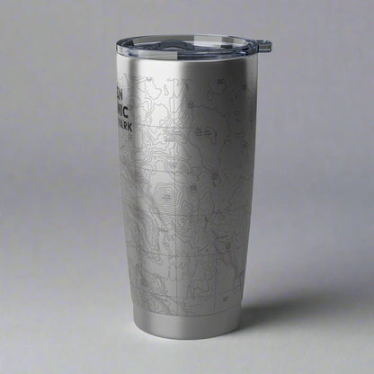 Lassen Volcanic National Park Topo Tumbler - Parks ApparelMug