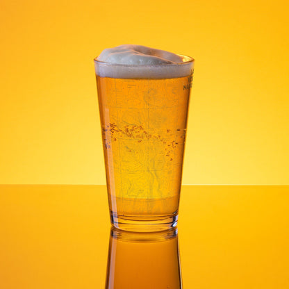 Lassen Volcanic National Park topographic pint glass design detail or product variation
