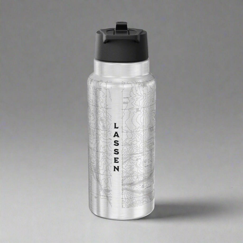 Lassen Volcanic National Park Topographic Tumbler Bottle - Parks Apparelwater bottle