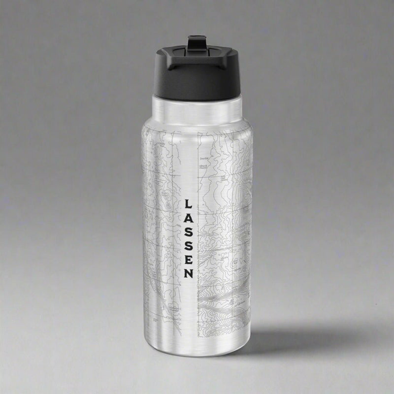 Lassen Volcanic National Park Topographic Tumbler Bottle - Parks Apparelwater bottle
