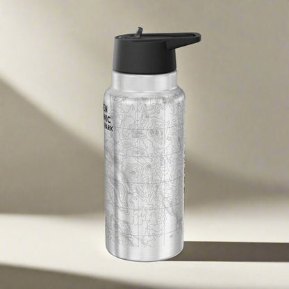 Lassen Volcanic National Park Topographic Tumbler Bottle - Parks Apparelwater bottle