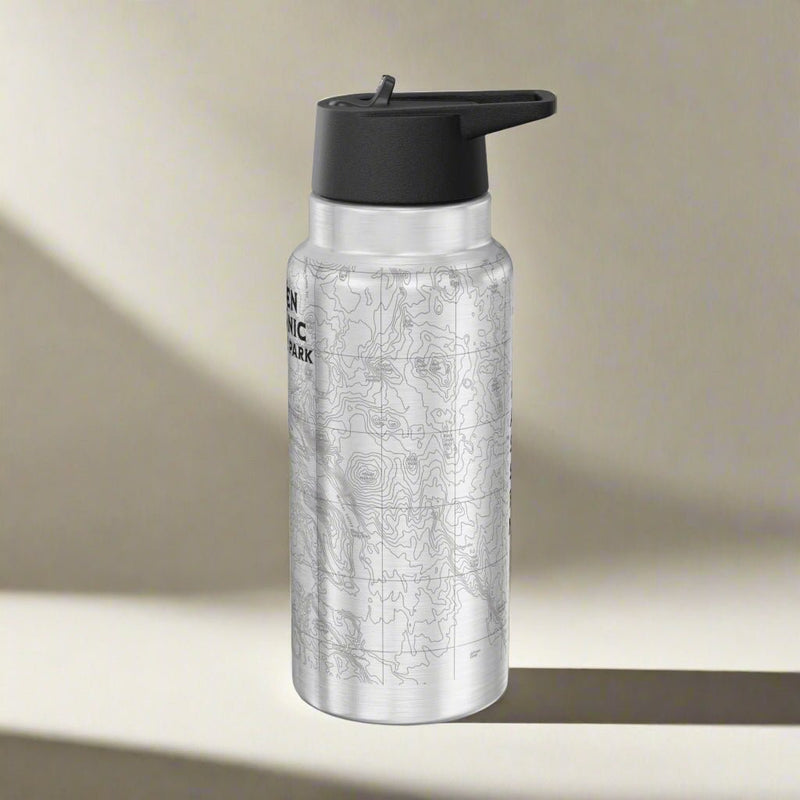 Lassen Volcanic National Park Topographic Tumbler Bottle - Parks Apparelwater bottle