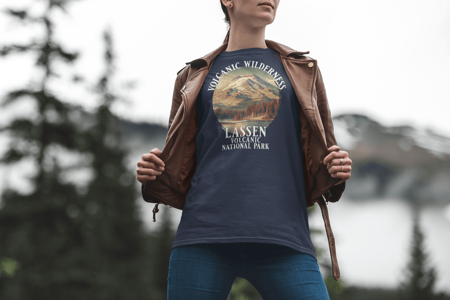Lassen Volcanic National Park volcanic wilderness graphic t-shirt alternate apparel color or angle