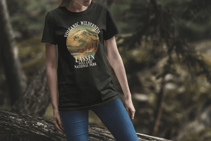 Lassen Volcanic National Park volcanic wilderness graphic t-shirt detail or alternate product view