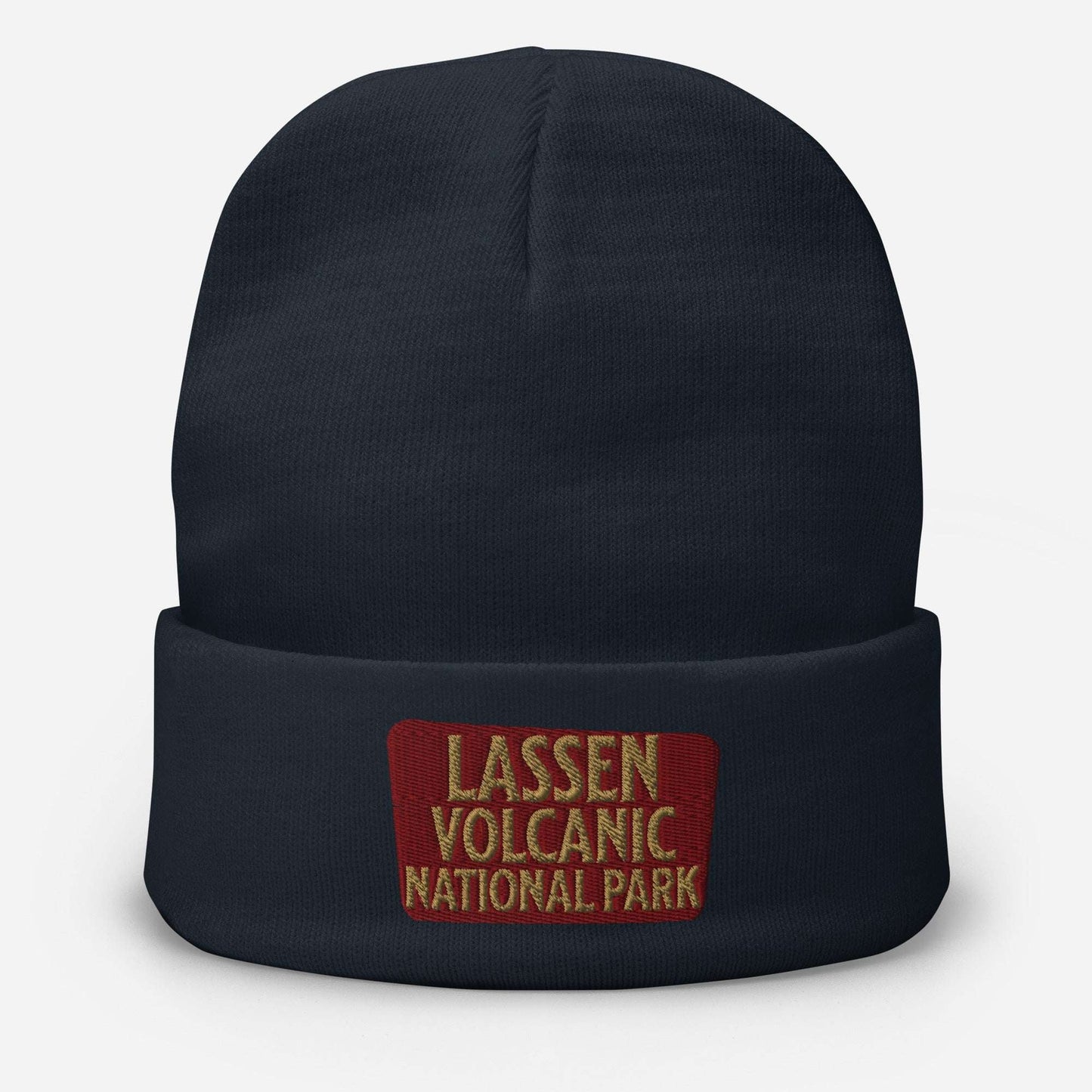 Lassen Volcanic National Park embroidered beanie shown in lifestyle or modeled setting