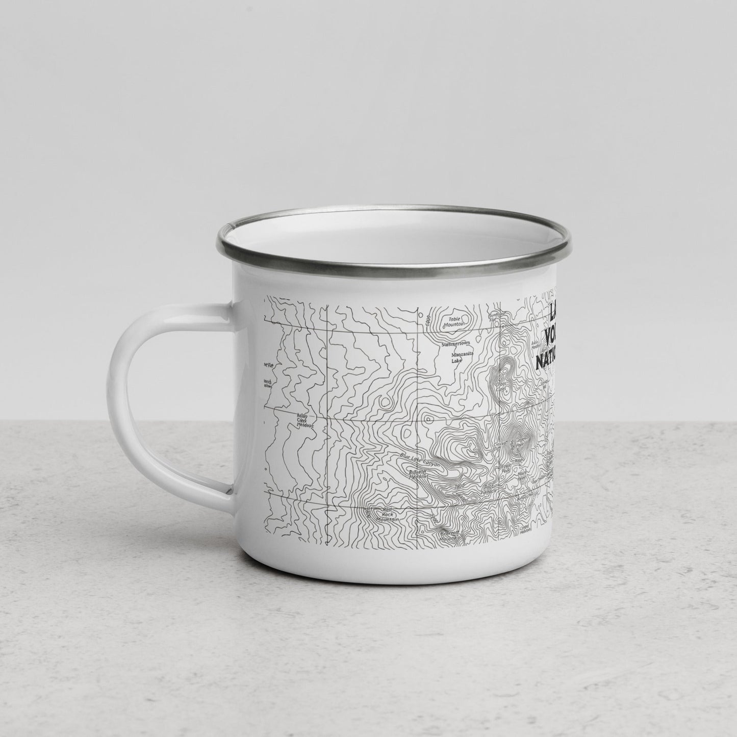 Lassen Volcanic National Park topographic camp mug alternate product angle