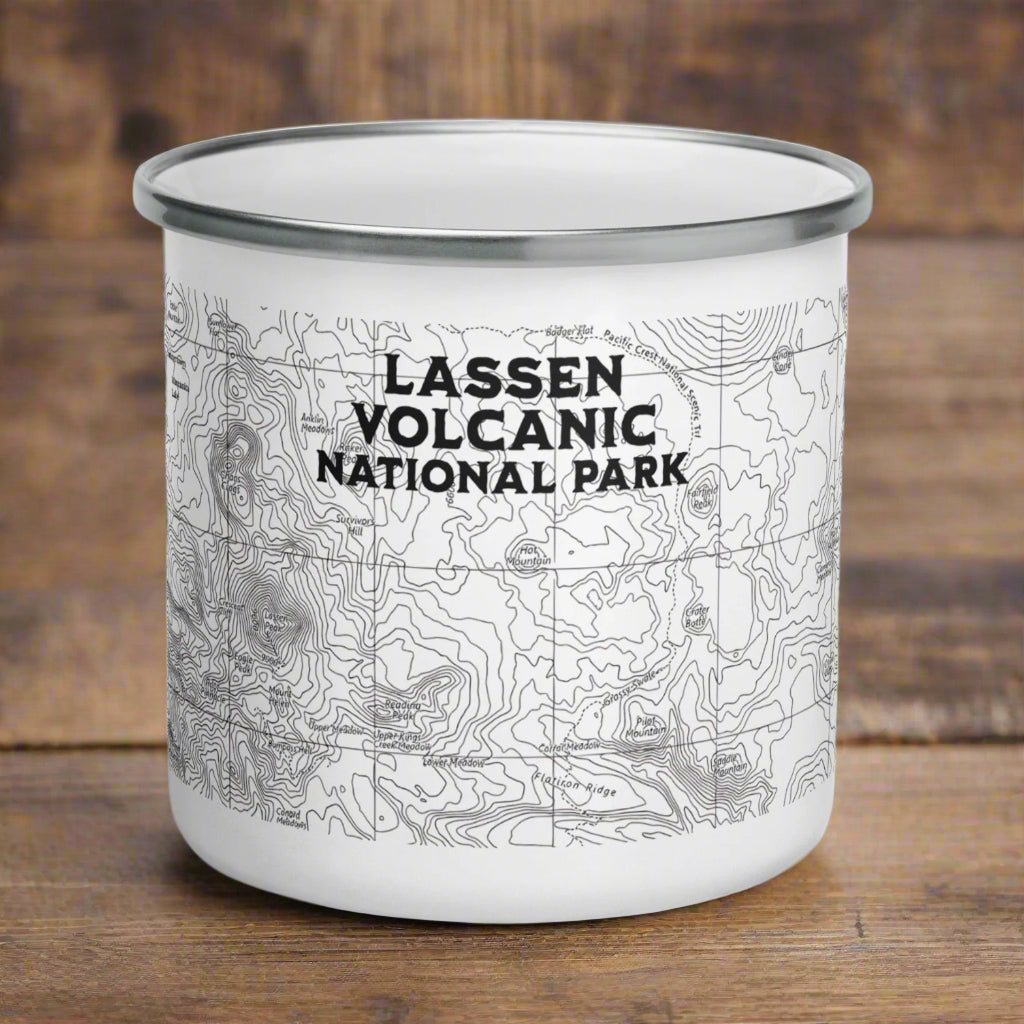 Lassen Volcanic National Park topographic camp mug primary product image