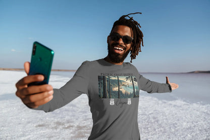 Pacific Coast Highway Oregon Shore Unisex Fit Long Sleeve T-shirt Highway 101 Long-sleeve Printify