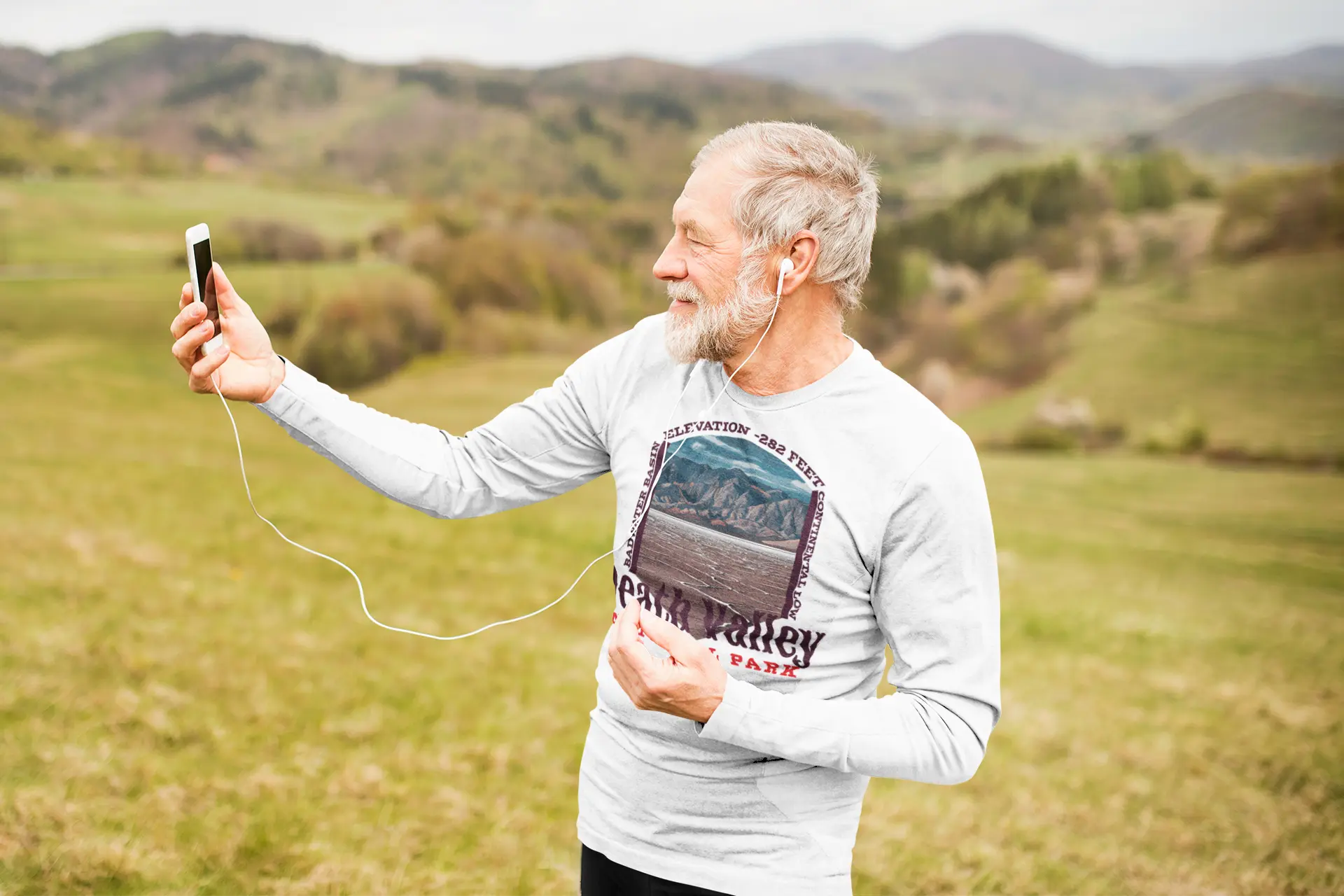Death Valley National Park Unisex Fit Long Sleeve T-shirt Badwater Basin Long-sleeve Printify
