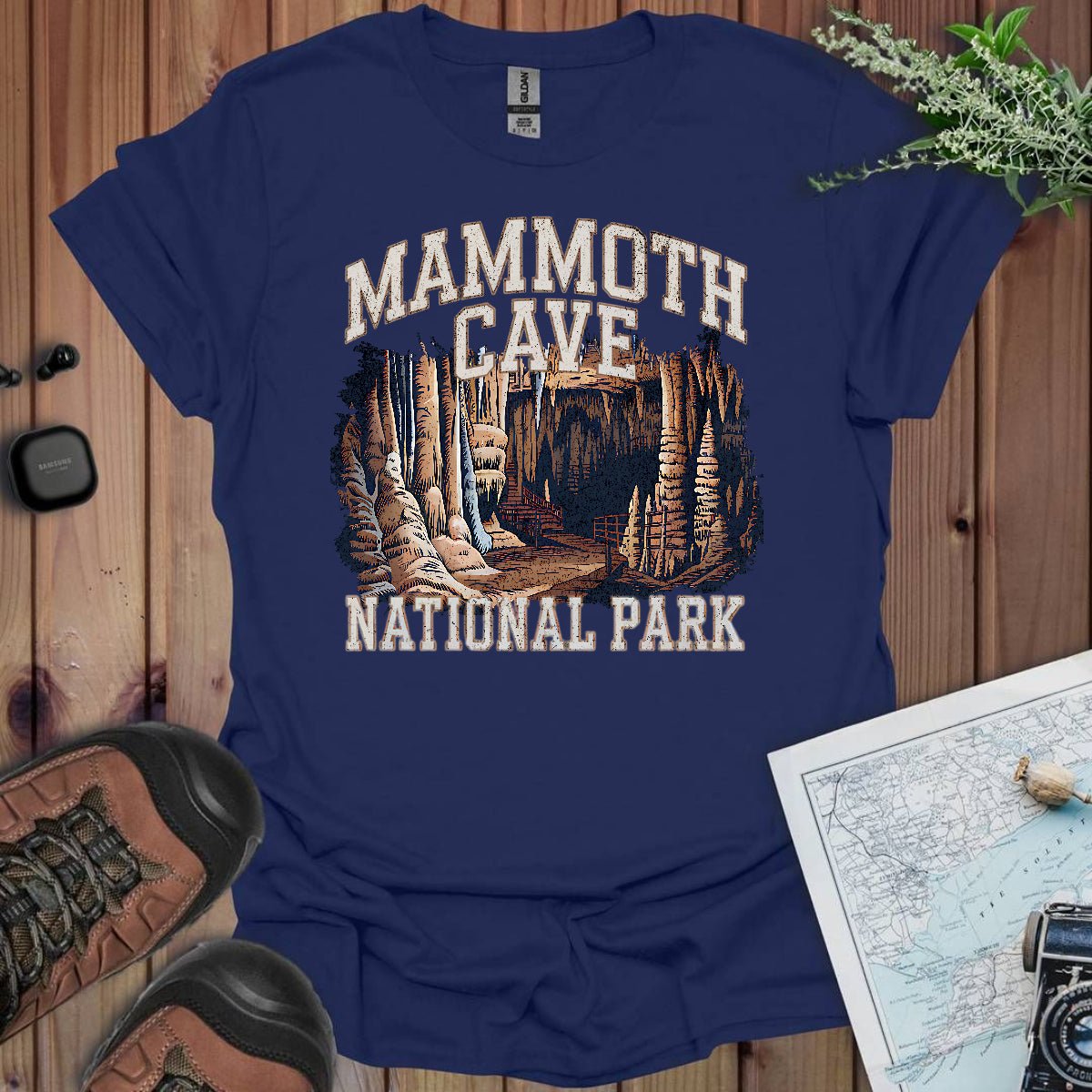 Mammoth Cave National Park graphic t-shirt shown in lifestyle or modeled setting