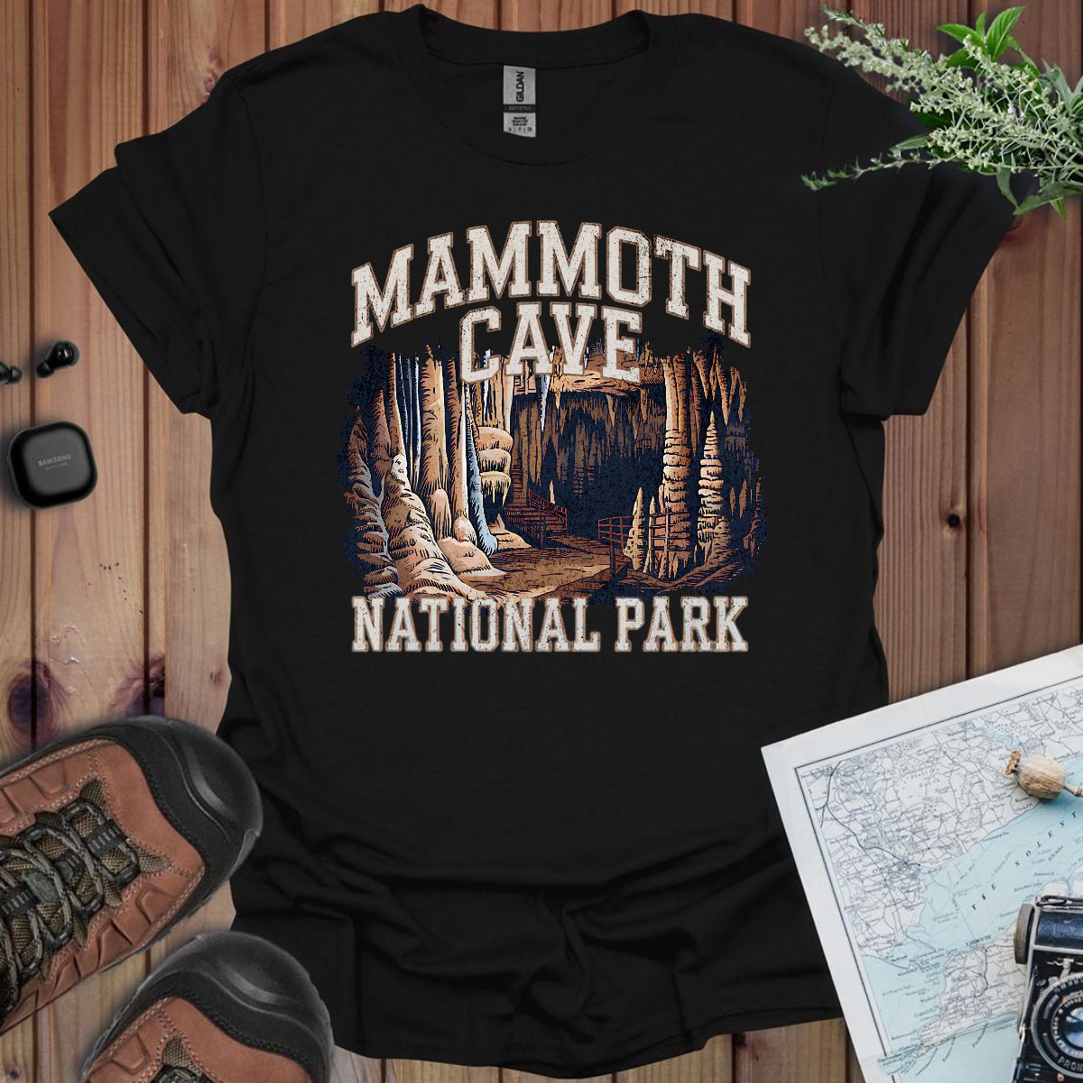 Mammoth Cave National Park graphic t-shirt shown from alternate product angle