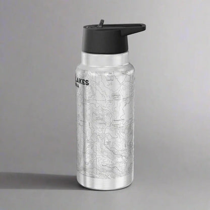 Mammoth Lakes California Topographic Insulated Water Bottle Tumbler 32oz - Parks ApparelMug