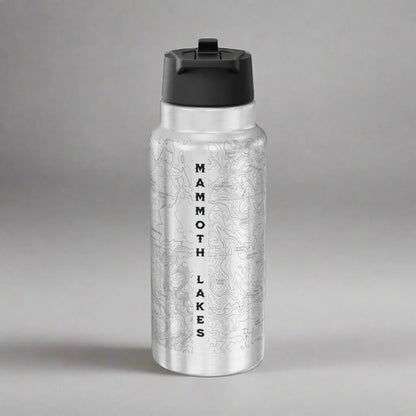 Mammoth Lakes California Topographic Insulated Water Bottle Tumbler 32oz - Parks ApparelMug