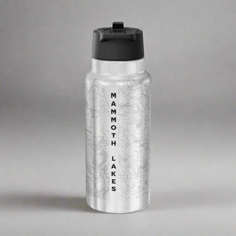 Mammoth Lakes California Topographic Insulated Water Bottle Tumbler 32oz - Parks ApparelMug