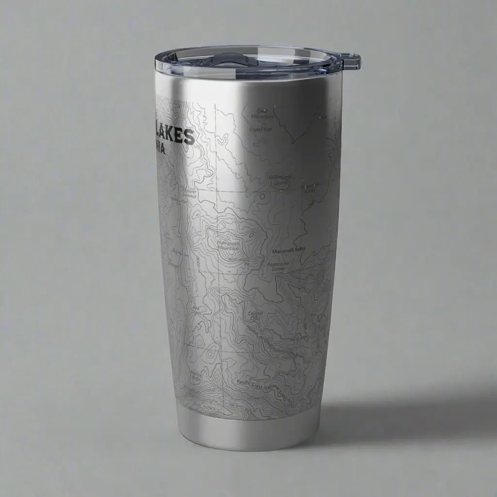 Mammoth Lakes California Topographic Tumbler 20oz USGS Map - Parks ApparelMug