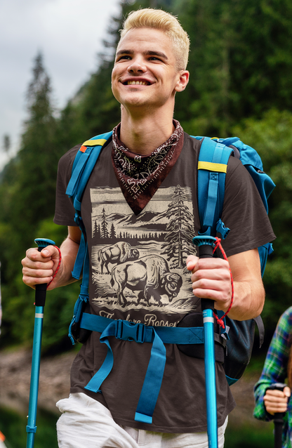 Theodore Roosevelt National Park Unisex T-Shirt Western Buffalo T-Shirt Printify