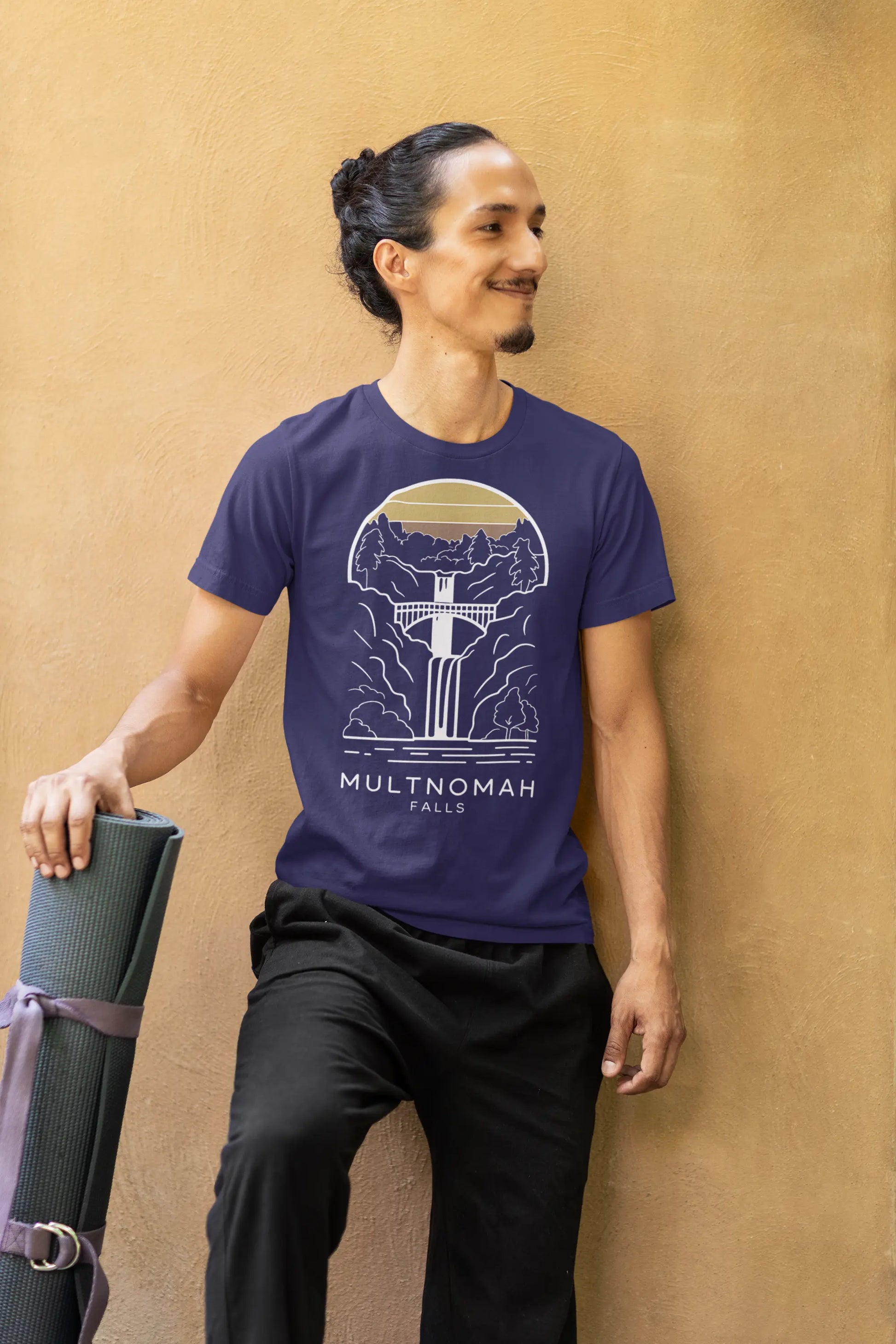 Multnomah Falls Oregon Unisex Fit Soft T-shirt River Gorge T-Shirt Printify