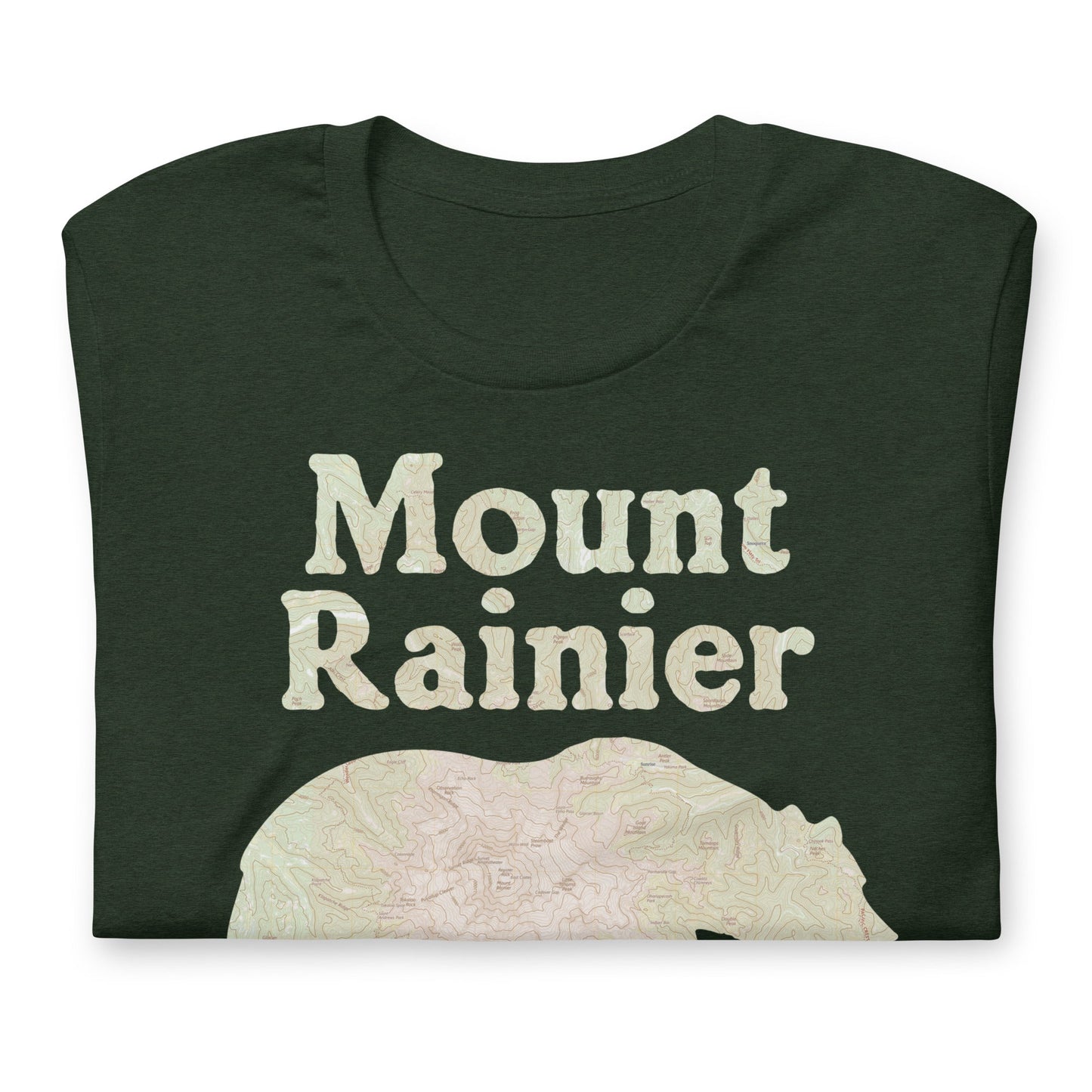 Mount Rainier Bear national park topo t-shirt alternate apparel color or product angle