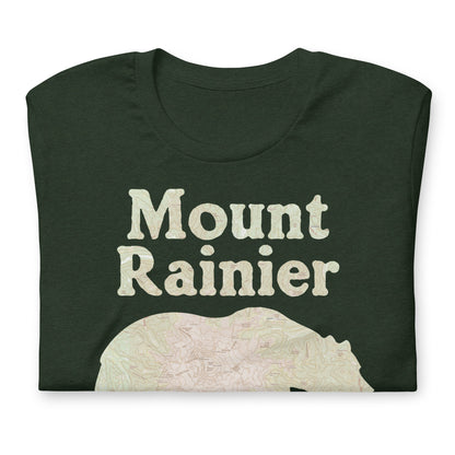 Mount Rainier Bear national park topo t-shirt alternate apparel color or product angle