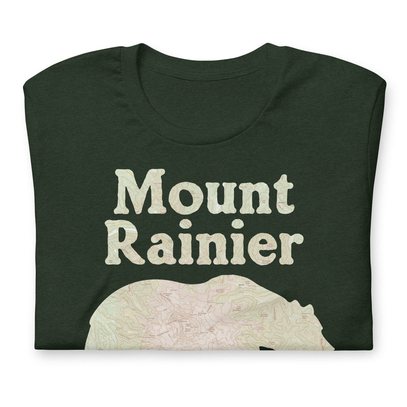Mount Rainier Bear national park topo t-shirt alternate apparel color or product angle