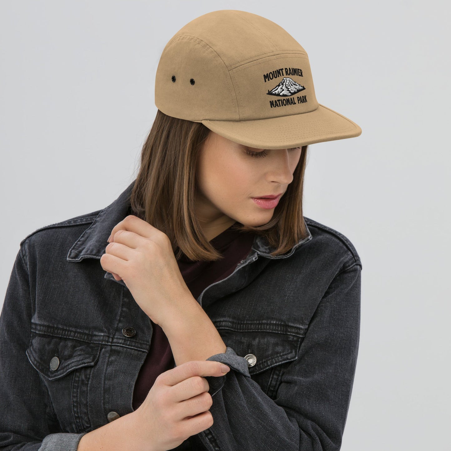 Mount Rainier embroidered 5-panel hat alternate product angle