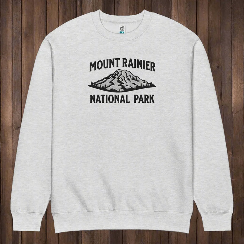 Mount Rainier embroidered mountain crewneck sweatshirt primary product view