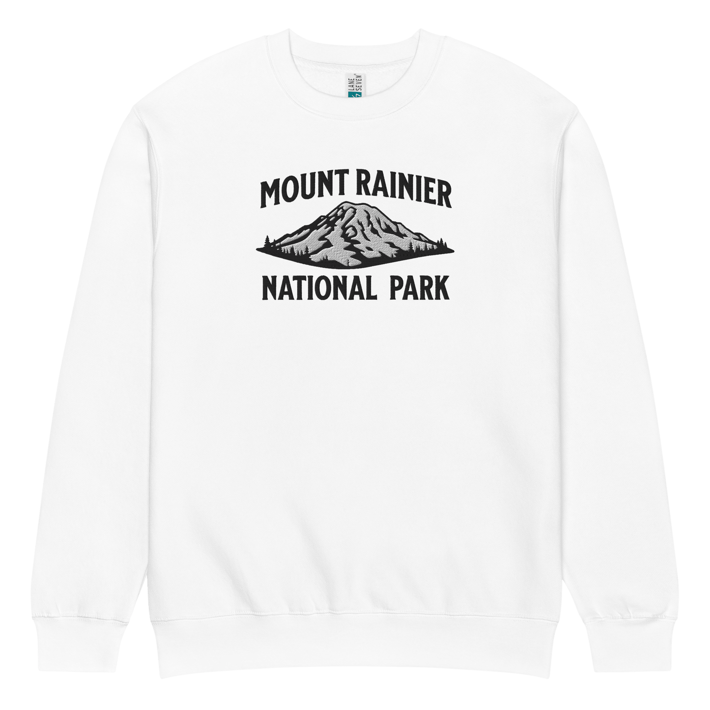Mount Rainier embroidered mountain crewneck sweatshirt alternate color or product angle