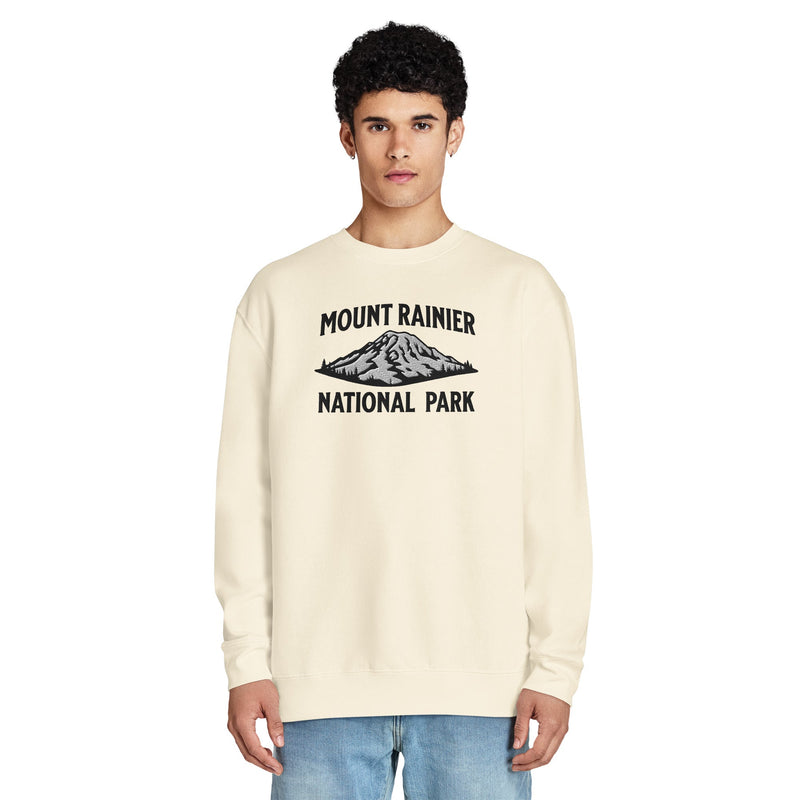 Mount Rainier embroidered mountain crewneck sweatshirt alternate color or product angle