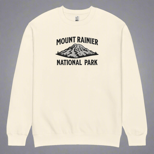 Mount Rainier Embroidered Mountain Crewneck Sweatshirt - Parks ApparelSweatshirt