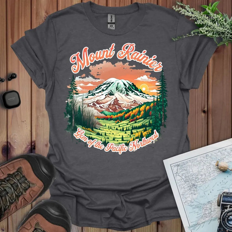 Mount Rainier Gem of the Pacific Northwest graphic t-shirt primary product view