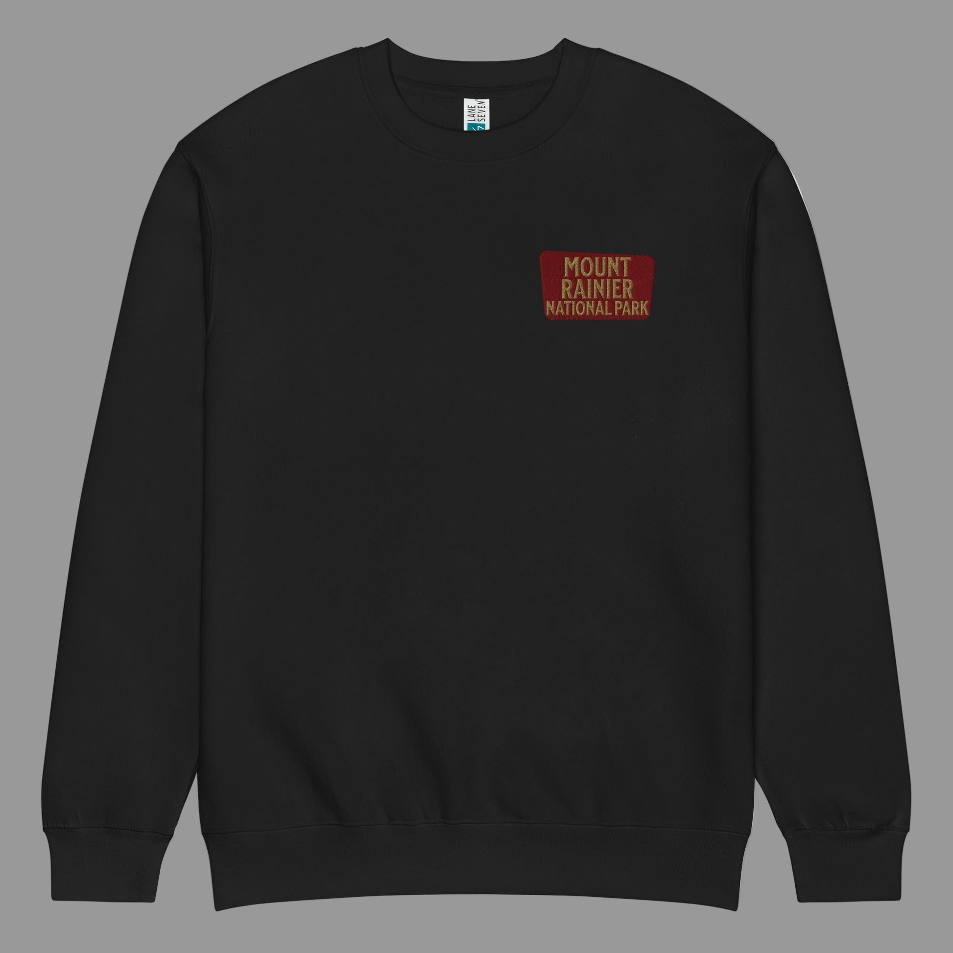 Mount Rainier National Park crewneck sweatshirt shown in lifestyle or modeled setting