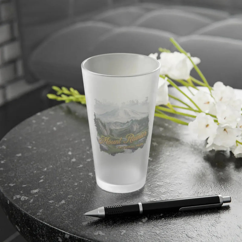 Mount Rainier National Park Frosted Pint Glass, 16oz – Parks Apparel