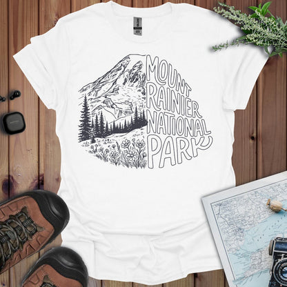 Mount Rainier National Park half graphic t-shirt primary product view