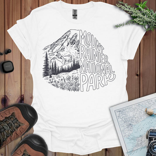 Mount Rainier National Park half graphic t-shirt primary product view