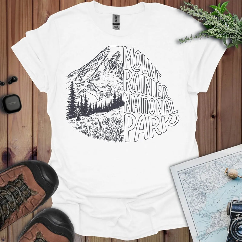 Mount Rainier National Park half graphic t-shirt primary product view