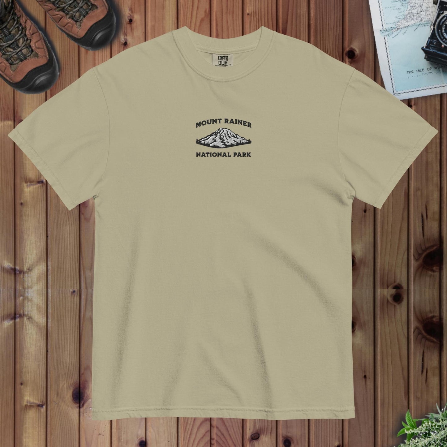 Mount Rainier National Park Premium Embroidered T-shirt - Parks Apparel