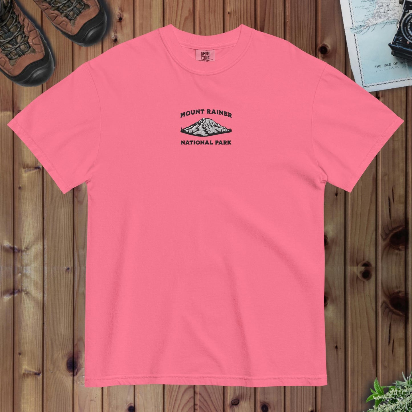 Mount Rainier National Park Premium Embroidered T-shirt - Parks Apparel
