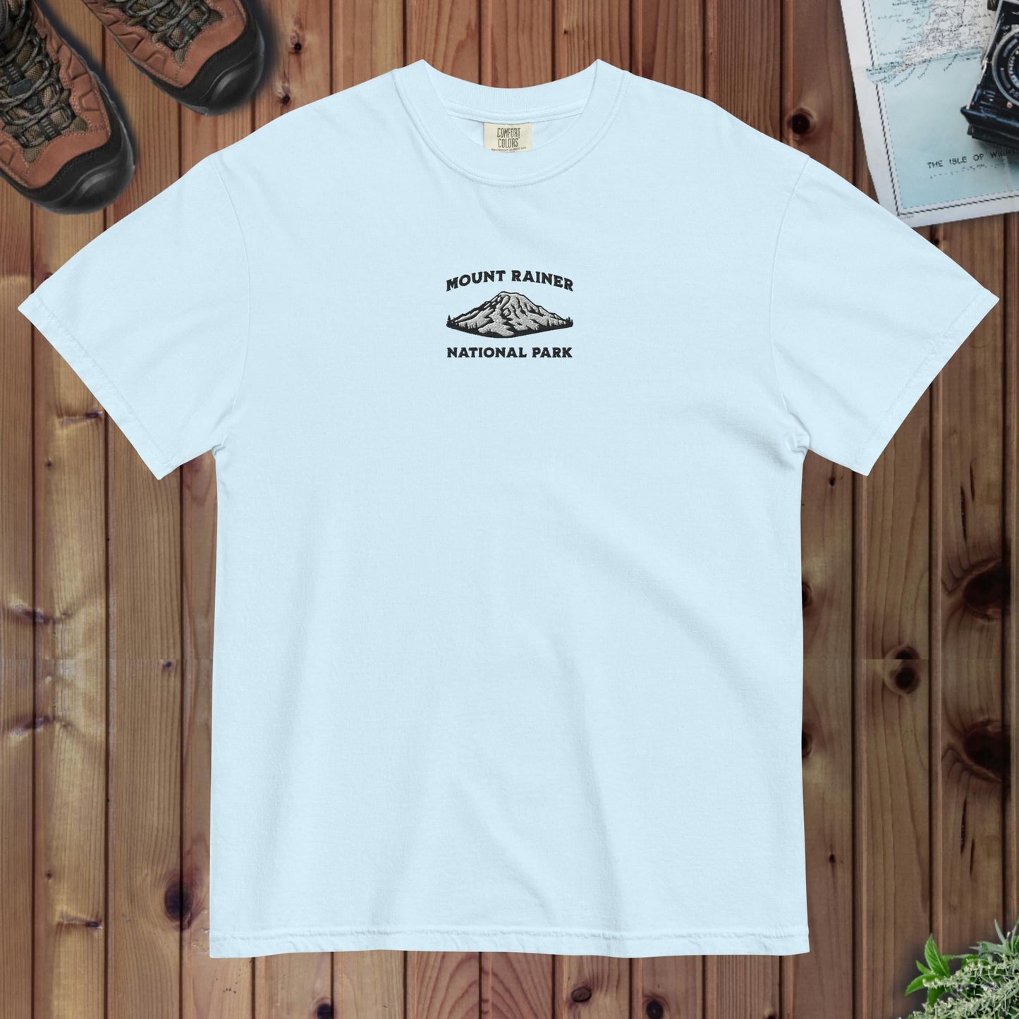 Mount Rainier National Park Premium Embroidered T-shirt - Parks Apparel