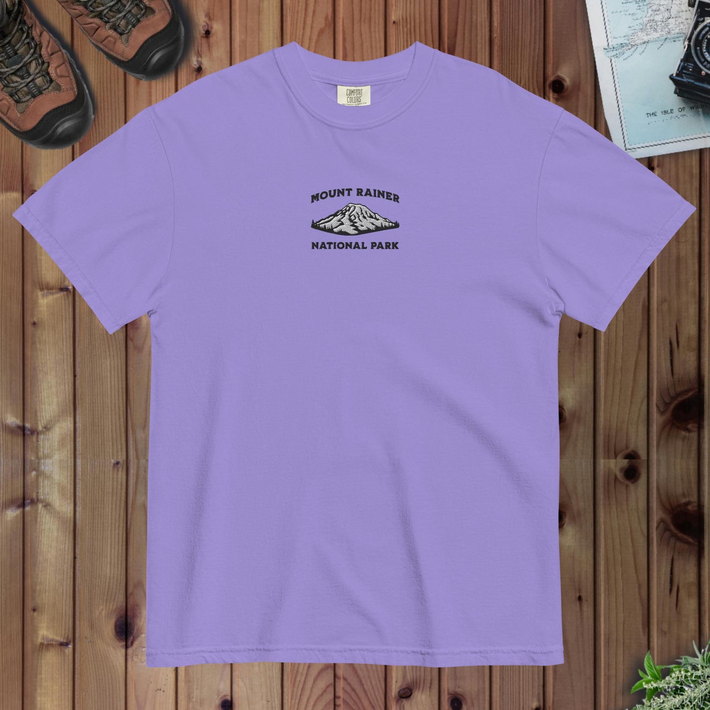 Mount Rainier National Park Premium Embroidered T-shirt - Parks Apparel
