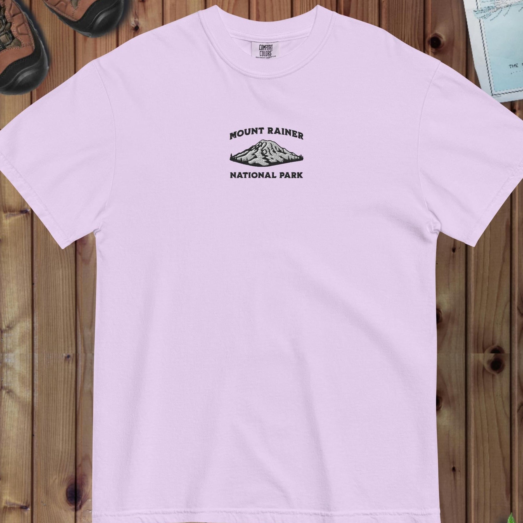 Mount Rainier National Park Premium Embroidered T-shirt - Parks Apparel