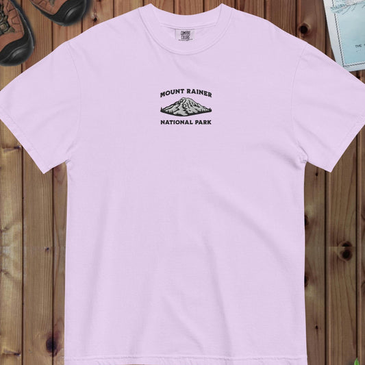 Mount Rainier National Park Premium Embroidered T-shirt - Parks Apparel