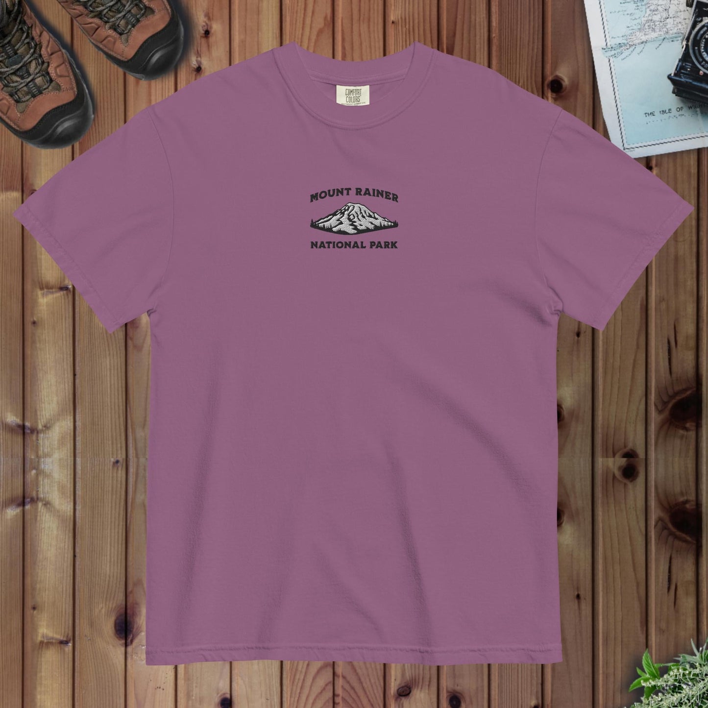 Mount Rainier National Park Premium Embroidered T-shirt - Parks Apparel