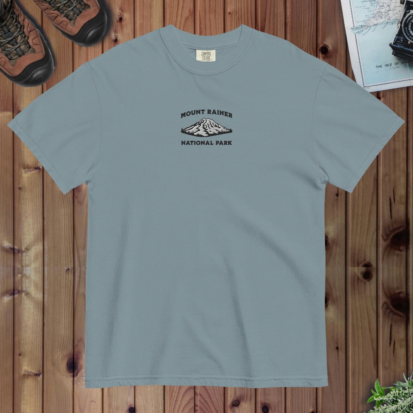 Mount Rainier National Park Premium Embroidered T-shirt - Parks Apparel